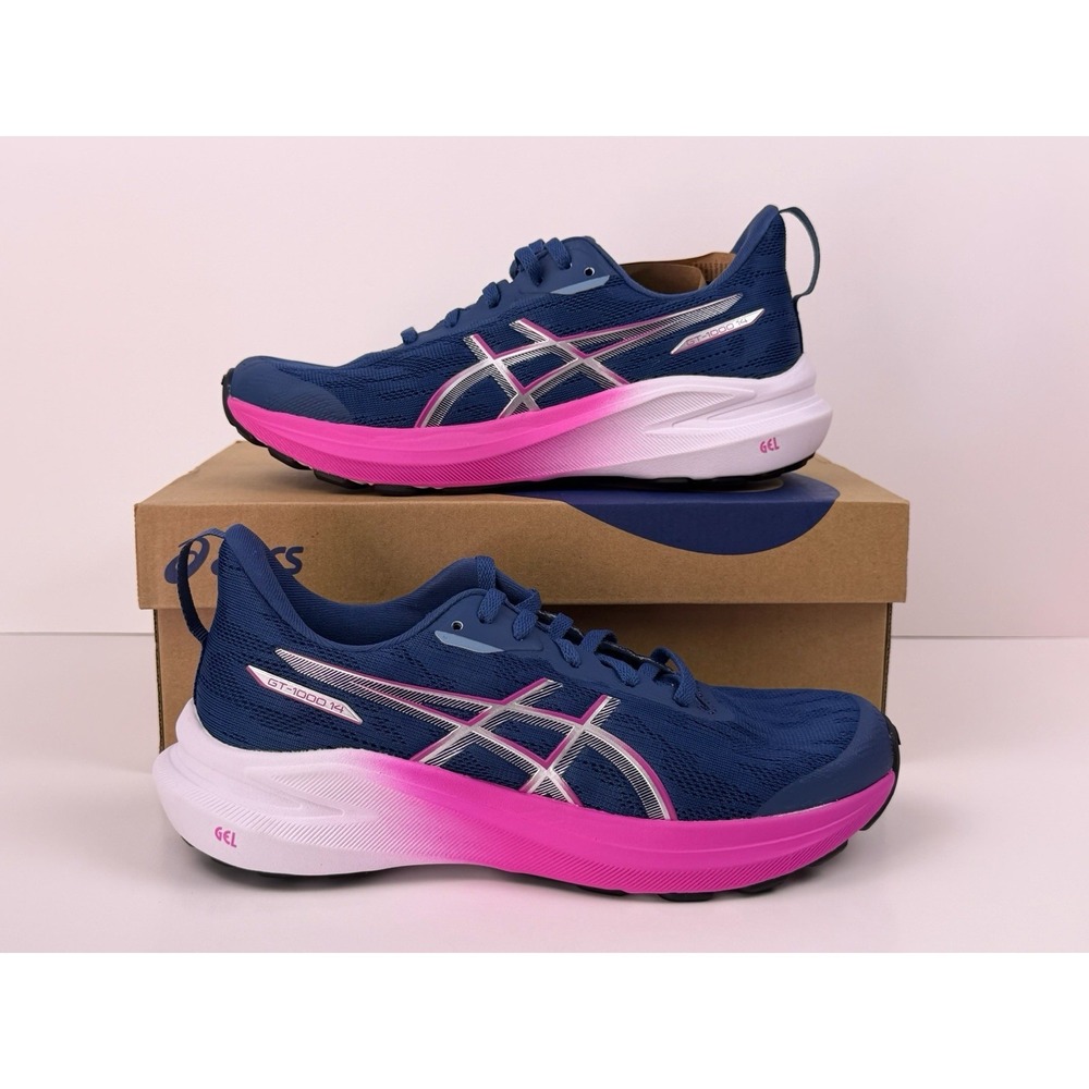 ASICS GT-1000 14 GS Size Kids 4 Women's Size 5.5 Twilight Blue /Digital Sakura